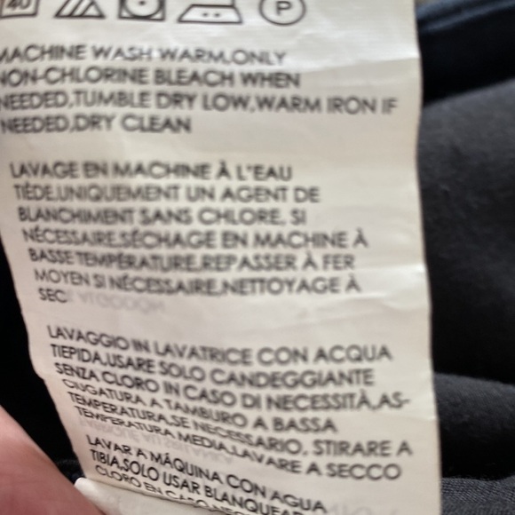 Club Monaco Nordstrom black wide leg cotton jeans Cinch belt back NEW S 10
C - Picture 8 of 15